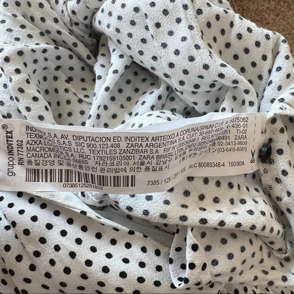 Zara TRF Polka Dot Ruffle Wrap Romper Size XS White & Black 14489 - Picture 10 of 14